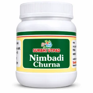 Nimbadi Churna - Ayurvedic skin and blood purifier powder jar by Surbhi Utpad