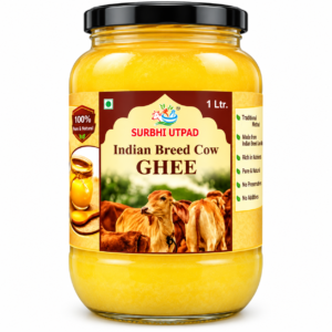 Pure Cow Ghee - Indian Breed Cow Ghee jar, 1 litre, by Surbhi Utpad