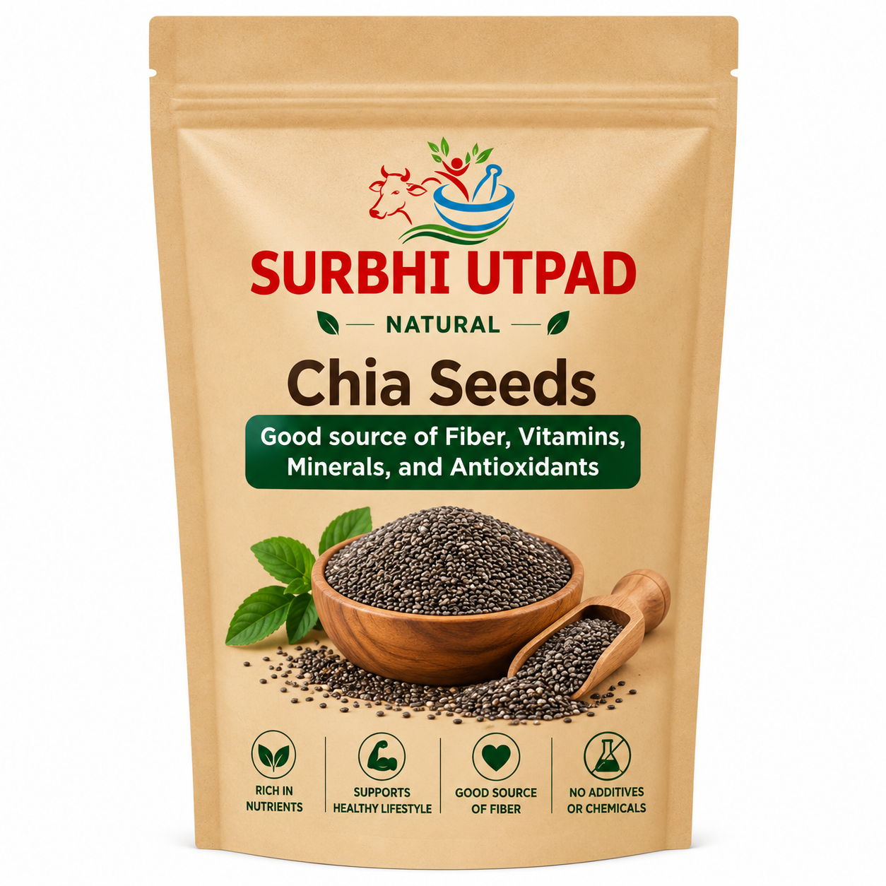 chia-seeds Chia Seeds - 100% natural fiber-rich superfood pouch by Surbhi Utpad
